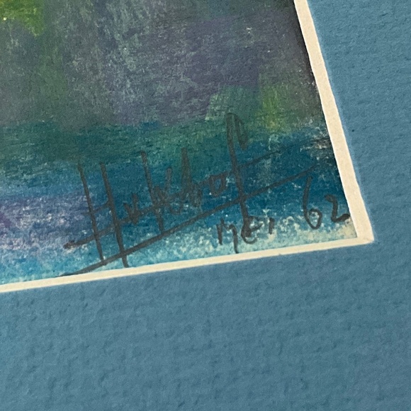 Vintage Framed Signed Original Pastel/Chalk Drawing Rural Landscape - Picture 2 of 7